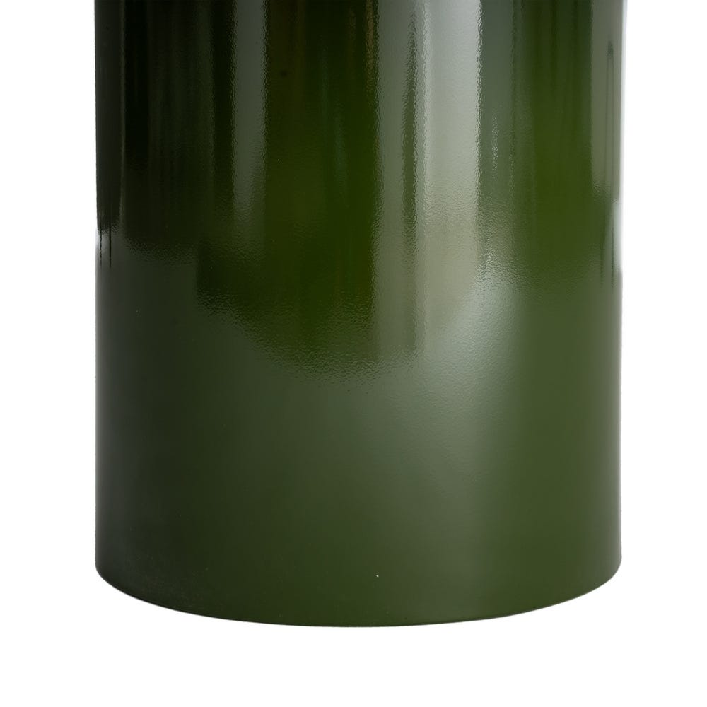 Mesa Auxiliar Verde de Cristal y Metal para Salón Contemporáneo 60 x 60 x 46 cm - Imagen 5