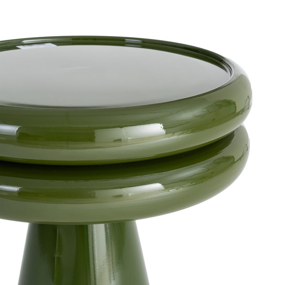 Mesa Auxiliar Verde de Metal para Salón Minimalista 41 x 41 x 50 cm - Imagen 2