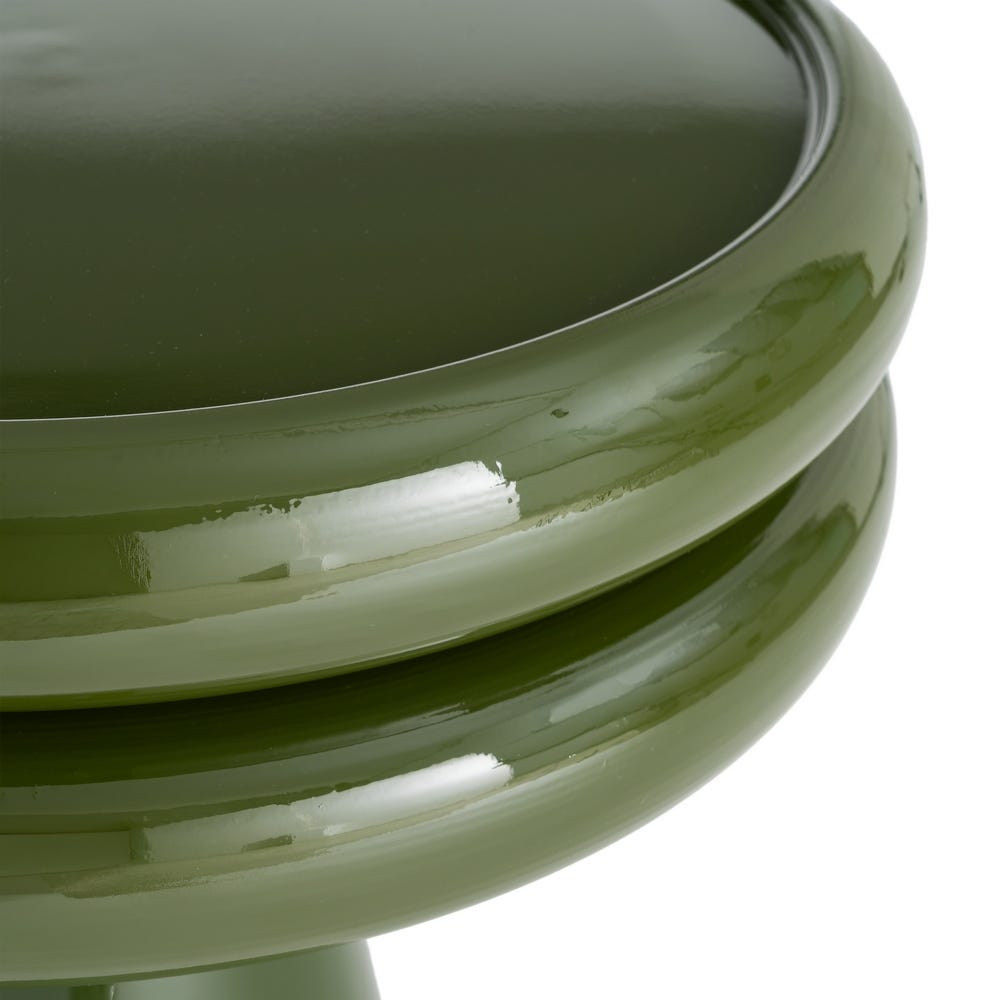 Mesa Auxiliar Verde de Metal para Salón Minimalista 41 x 41 x 50 cm - Imagen 4