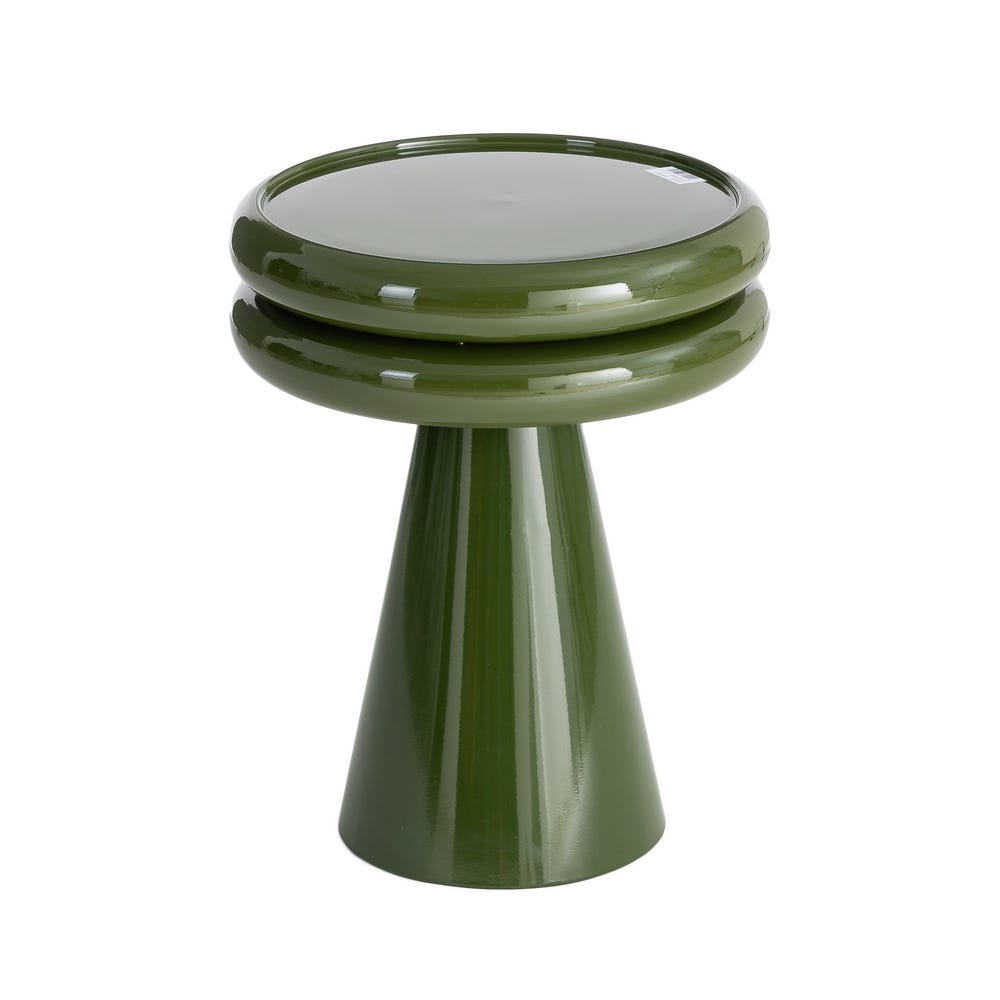 Mesa Auxiliar Verde de Metal para Salón Minimalista 41 x 41 x 50 cm - Imagen 6