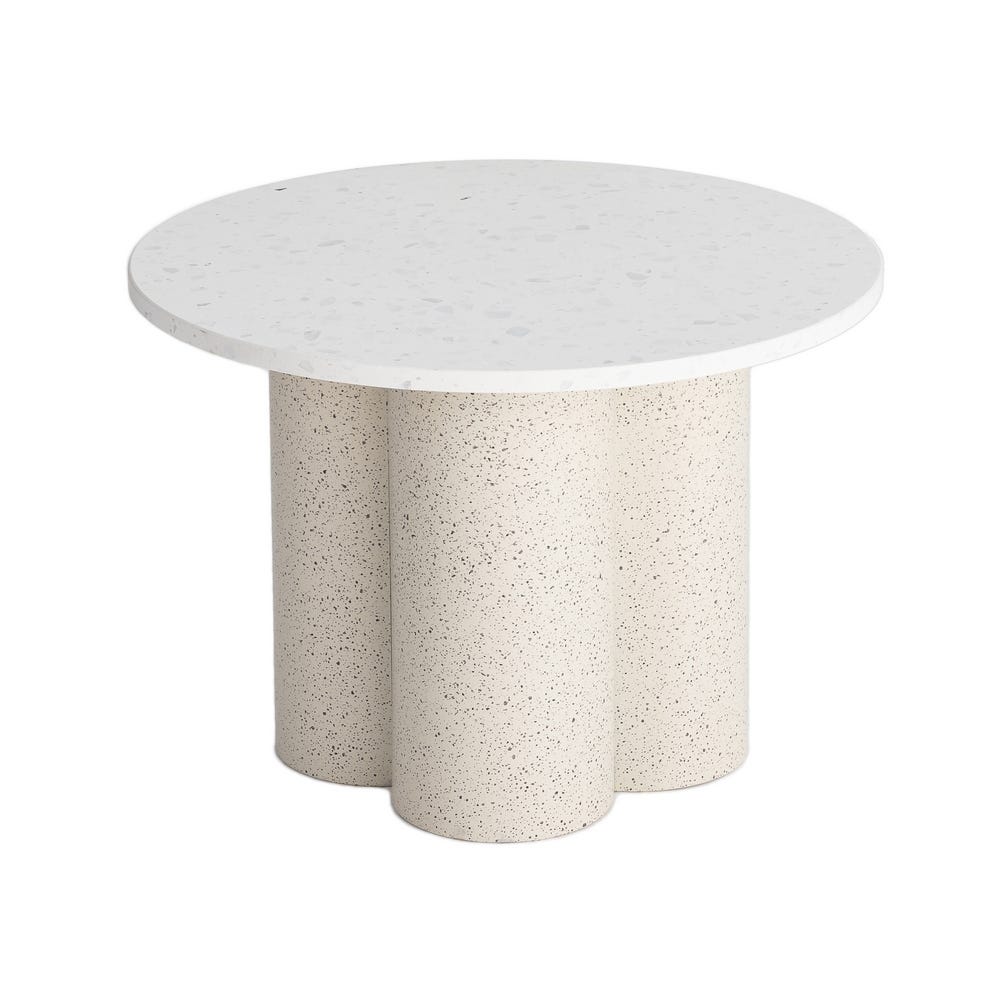 Mesa de Centro Blanca de Mármol y Metal para Salón Elegante 60 x 60 x 42 cm - Imagen 6