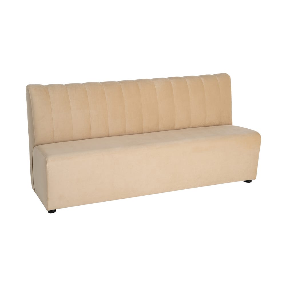 Banco Tapizado Beige para Comedor y Hostelería de Tejido Premium 180 x 60 x 90 cm - Imagen 2