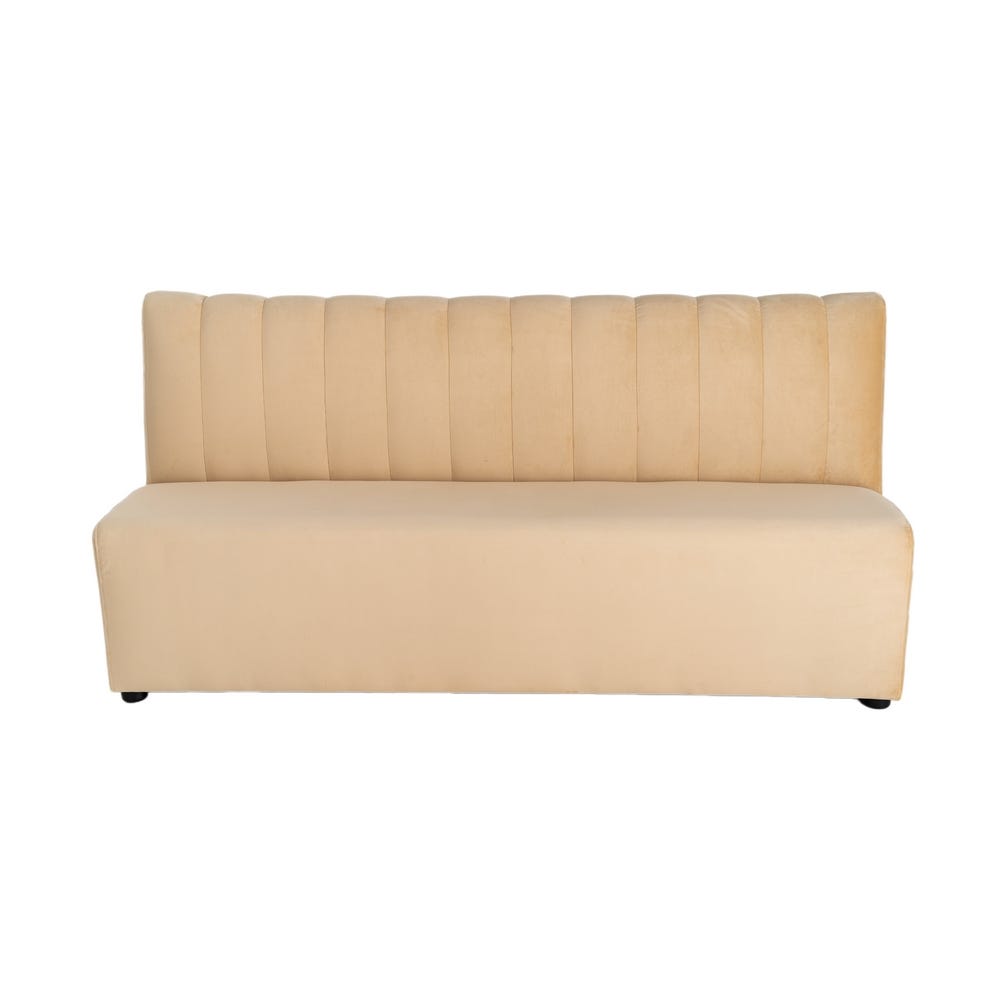 Banco Tapizado Beige para Comedor y Hostelería de Tejido Premium 180 x 60 x 90 cm - Imagen 3