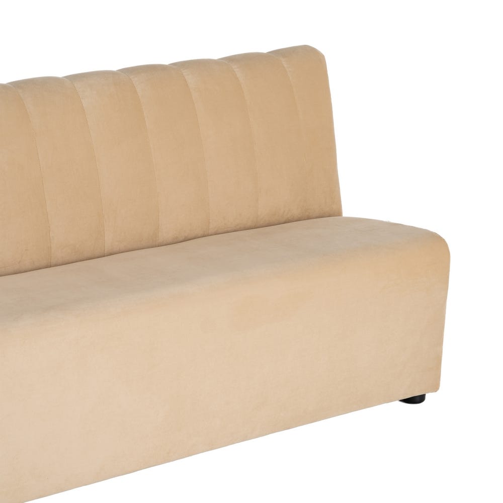 Banco Tapizado Beige para Comedor y Hostelería de Tejido Premium 180 x 60 x 90 cm - Imagen 4