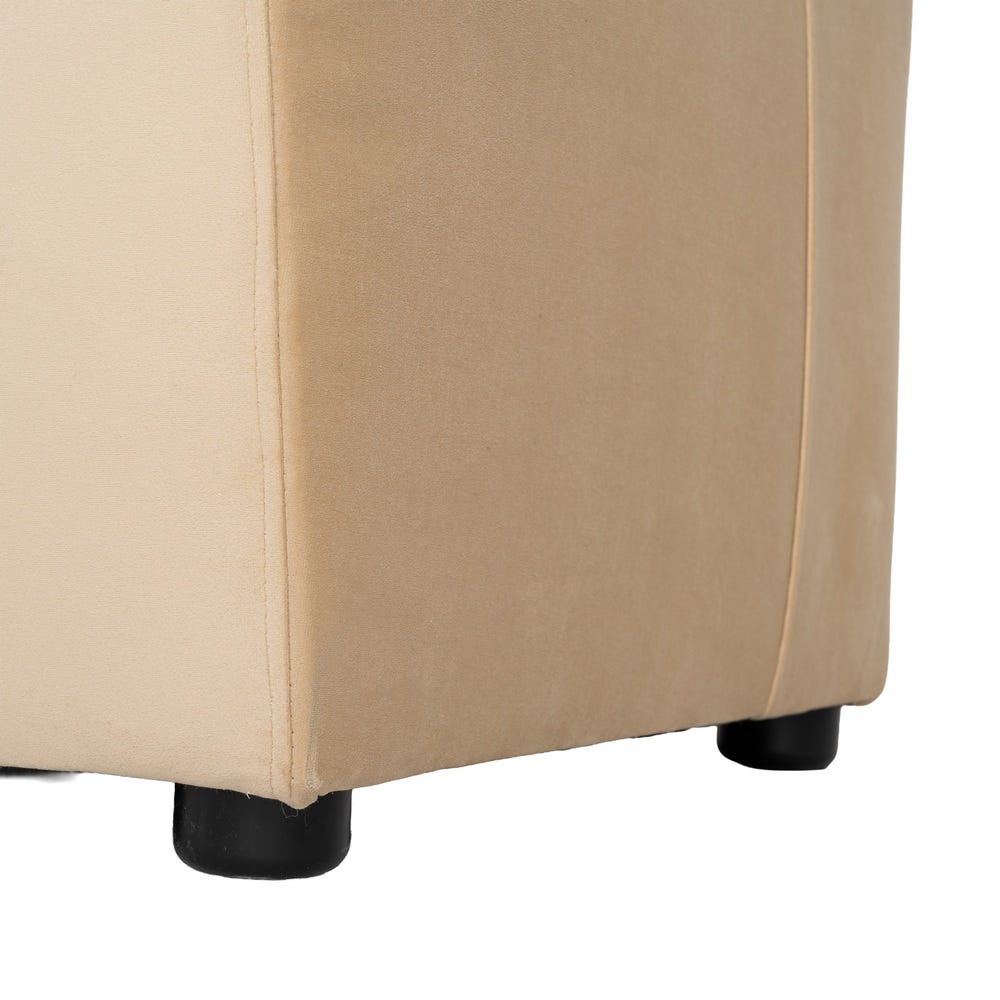 Banco Tapizado Beige para Comedor y Hostelería de Tejido Premium 180 x 60 x 90 cm - Imagen 9