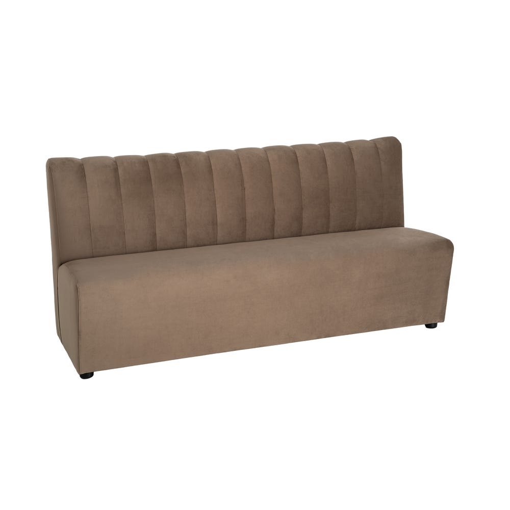 Banco Tapizado Marrón para Comedor y Hostelería de Tejido Premium 180 x 60 x 90 cm - Imagen 2