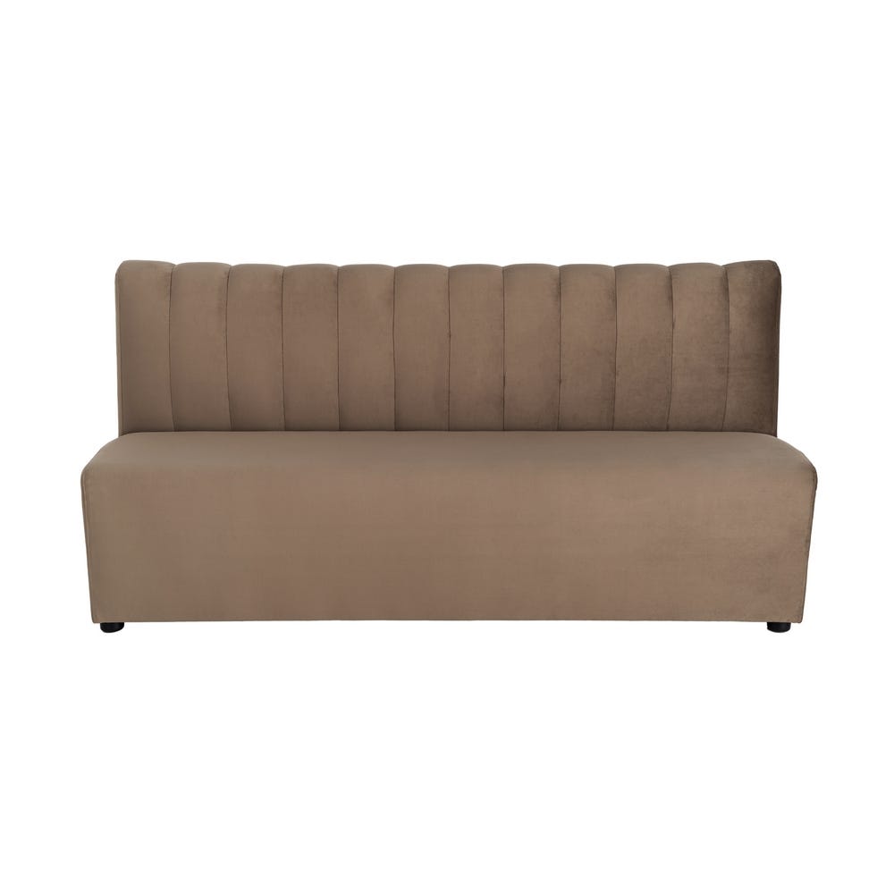Banco Tapizado Marrón para Comedor y Hostelería de Tejido Premium 180 x 60 x 90 cm - Imagen 3