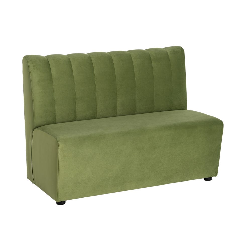 Banco Tapizado Verde para Comedor y Hostelería de Tejido Moderno 120 x 60 x 90 cm - Imagen 2