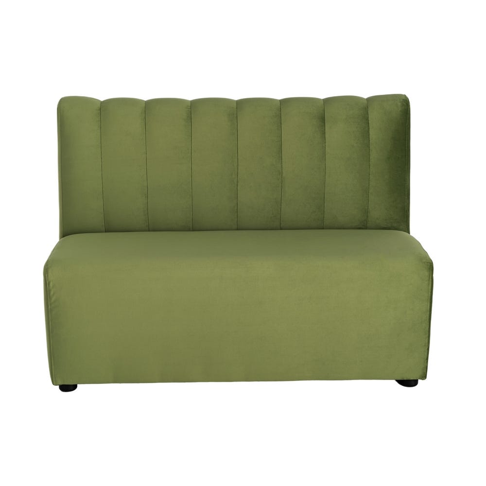 Banco Tapizado Verde para Comedor y Hostelería de Tejido Moderno 120 x 60 x 90 cm - Imagen 3