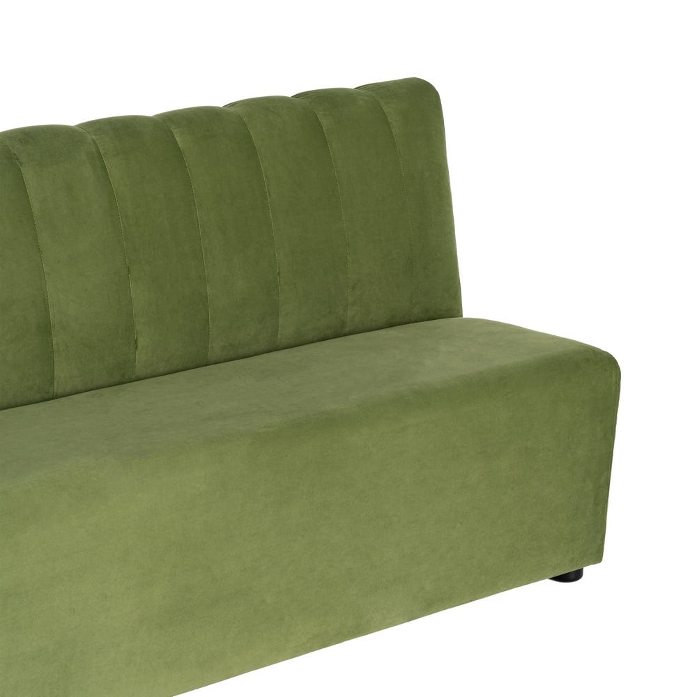 Banco Tapizado Verde para Comedor y Hostelería de Tejido Moderno 120 x 60 x 90 cm - Imagen 4
