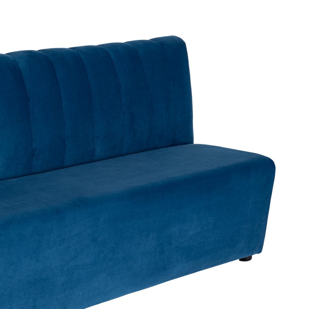 Banco Tapizado Azul para Comedor y Hostelería de Tejido Elegante 120 x 60 x 90 cm - Imagen 4