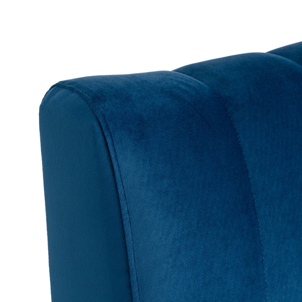 Banco Tapizado Azul para Comedor y Hostelería de Tejido Elegante 120 x 60 x 90 cm - Imagen 5