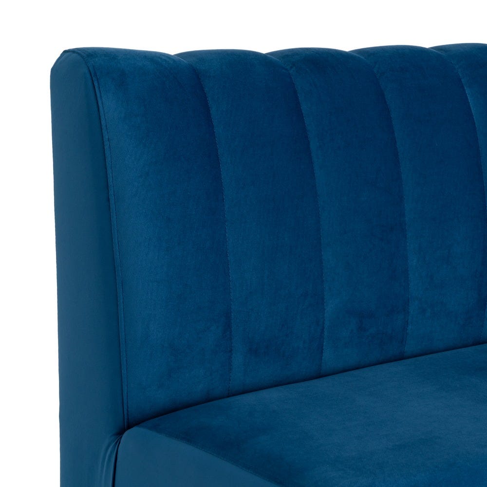 Banco Tapizado Azul para Comedor y Hostelería de Tejido Elegante 120 x 60 x 90 cm - Imagen 6