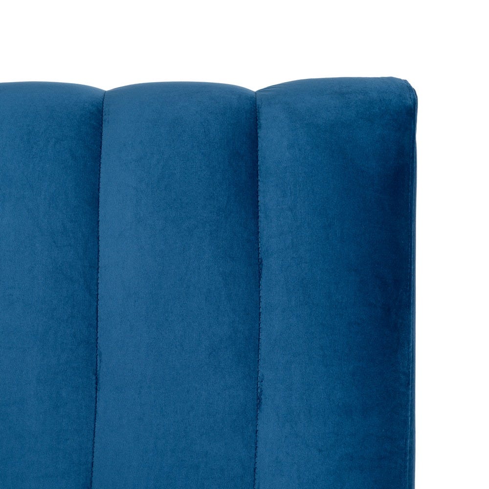 Banco Tapizado Azul para Comedor y Hostelería de Tejido Elegante 120 x 60 x 90 cm - Imagen 7