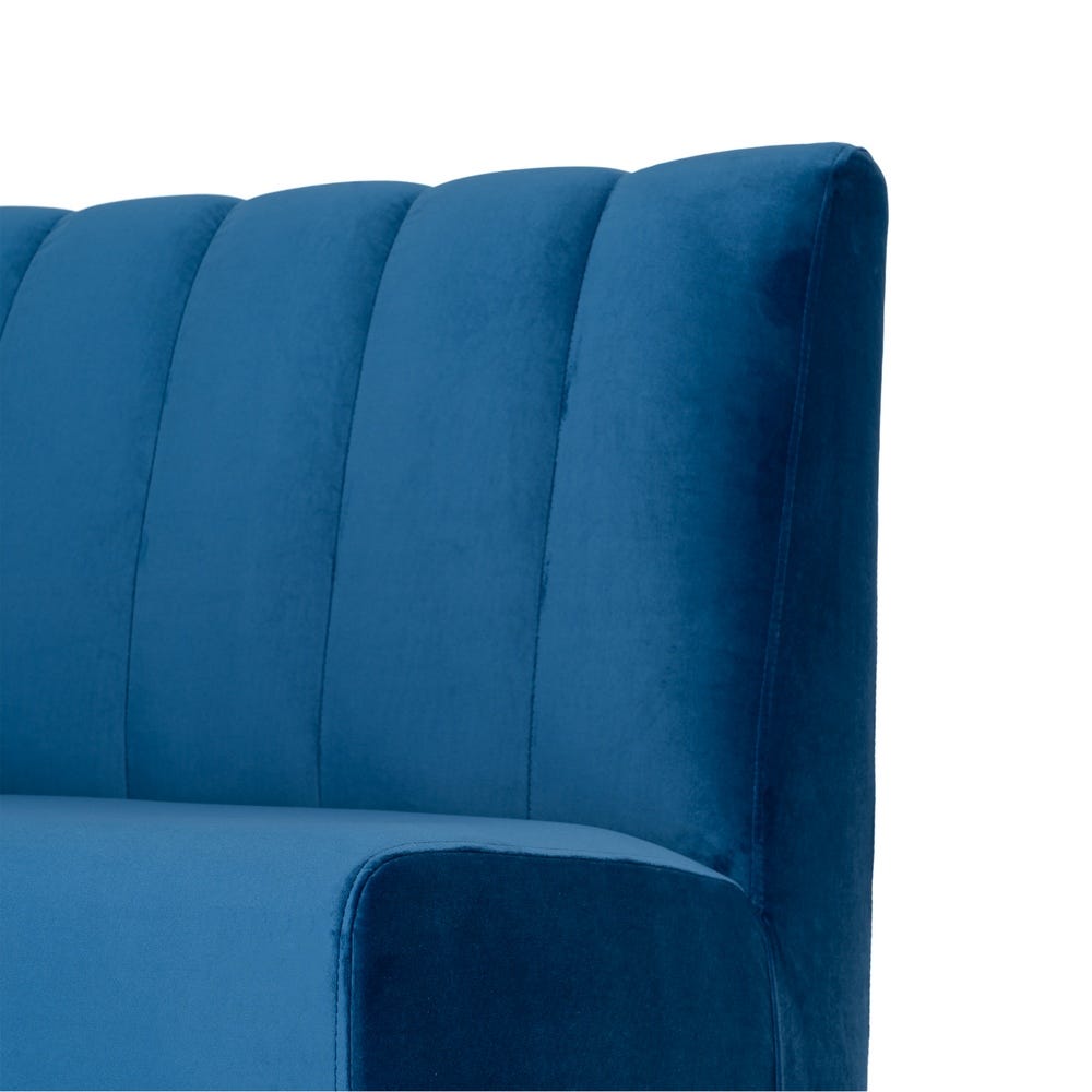 Banco Tapizado Azul para Comedor y Hostelería de Tejido Elegante 120 x 60 x 90 cm - Imagen 8