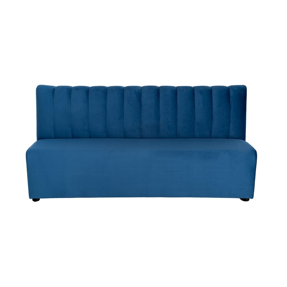 Banco Tapizado Azul Grande para Comedor y Hostelería de Tejido Premium 180 x 60 x 90 cm - Imagen 3